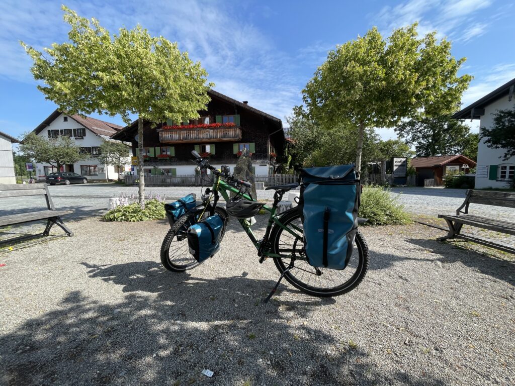 Alpenüberquerung Pause in Oy-Mittelberg