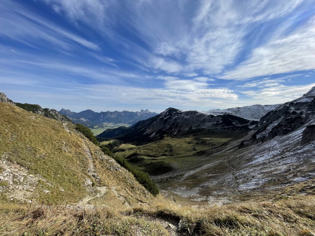 Blick vom Köllesattel kurz vor dem Zirleseck